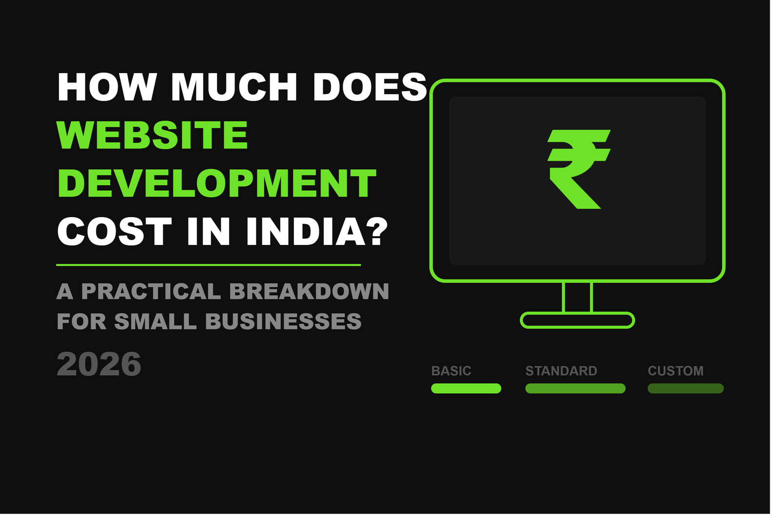 How Much Does Website Development Cost in India in 2026? A Practical Breakdown for Small Businesses